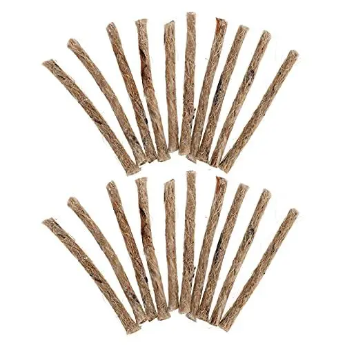 Produktbild: BESPORTBLE 20st Anzündholz Grillstarter Öko- Feuerstarter Aus Juteseil Outdoor-feuerstarter Feuerseilstab Feuerstarter Zunder Feuerstarter Hanfseil Bilden Erdfarben Reisen
