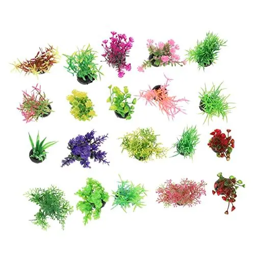 Produktbild: BESPORTBLE 20st Aquarium Landschaftsbau Wasserpflanzen Aquariumzubehör Künstliche Wasserpflanzen Miniatur-aquariengras Kunststoff-wassergras Minipflanzen Plastik Klein Zubehör Für Aquarien
