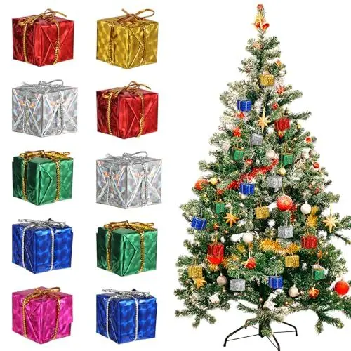 Produktbild: BESPORTBLE 24 Mini Kugeln Weihnachten Weihnachtskugeln Kunststoff: Box-Ornamente Für Weihnachtsbaumschmuck Hängende Mini-Weihnachtsornamente Partydekorationen