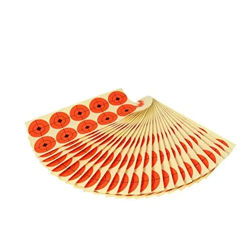 Produktbild: BESPORTBLE Zielpapier Zum Üben Im Bogenschießen 25 Blatt Je 10 Aufkleber 250 Aufkleber Orange