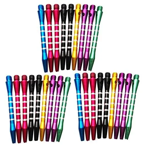Produktbild: BESPORTBLE 27 STK Dartschäfte aus Aluminium -Tipps Dartschäfte aus Stahl Dartteile Dartschaft aus Aluminium Dartzubehör zwirn einschraubgewinde Dartspitzen Wellen Dartschäfte aus Metall