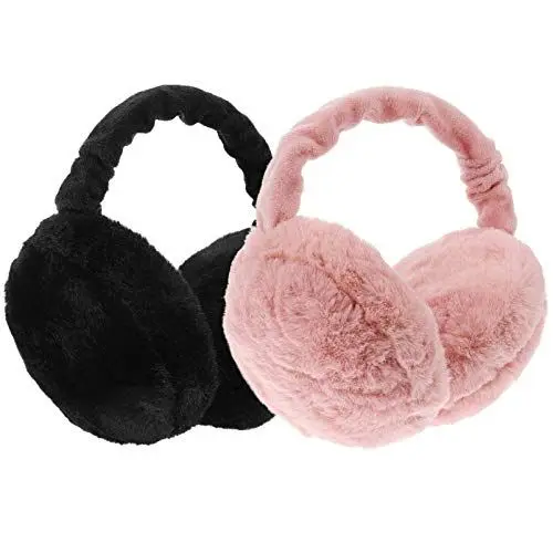 Produktbild: BESPORTBLE 2Pcs Faux Pelzige Ohrenschützer Winter Warme Outdoor-Ohrabdeckungen Stirnband Weiche Flauschige Plüsch Ski Ohrenschützer für Frauen Mädchen