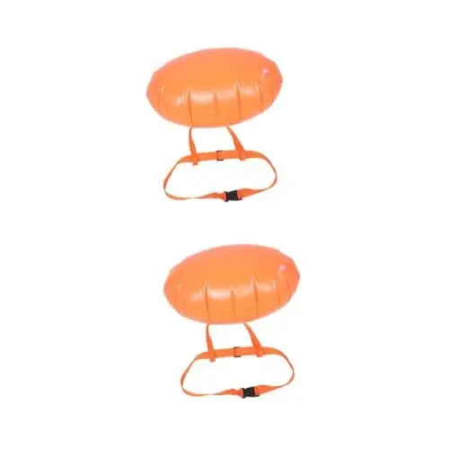 Produktbild: BESPORTBLE 2St Bojenfolgeball Schwimmboje Schwimmausrüstung Sicherheitsboje Wassersportzubehör Strandzubehör schwimmbrett Schwimmen schwimmt Erwachsene Schwimmsicherheitsausrüstung PVC Orange