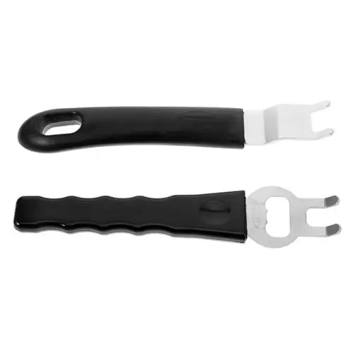 Produktbild: BESPORTBLE 2St Brecheisen Grillzange Grillen im Freien Outdoor Werkzeug Grillset Grillwerkzeug grillrost Haken Restaurant-Grillgreifer Praktische Grillrostklemme Plattenheber Rostfreier Stahl