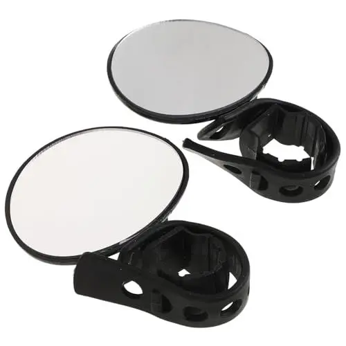 Produktbild: BESPORTBLE 2St Fahrradspiegel Spiegel überprüfen Fahrrad-Rückspiegel Rennrad Rückspiegel Rennrad-Lenker-Rückspiegel Fahrradrückspiegel fahrrad lenker spiegel Fahrradlenkerspiegel Glas Black