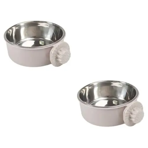 Produktbild: BESPORTBLE 2St Futterautomat für Haustiere Kistenwasserschüssel, kein Verschütten Wassernapf für Hundebox Coop-Tasse pet Supplies Dog Food Bowl Hundenäpfe Zwinger Hundefutter Haustiernapf