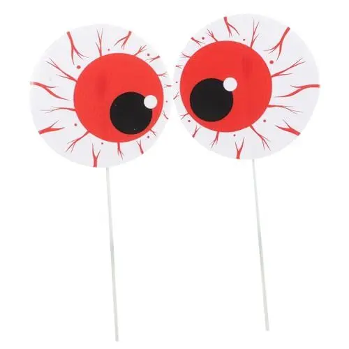 Produktbild: BESPORTBLE 2St Halloween-Deko-Tischkarten Halloween-Gartenschild Halloween-Geistereinsätze draussen Halloween Figuren Halloween-Figuren Halloween-Hofpfahl Halloween-Dekorationen im Freien rot