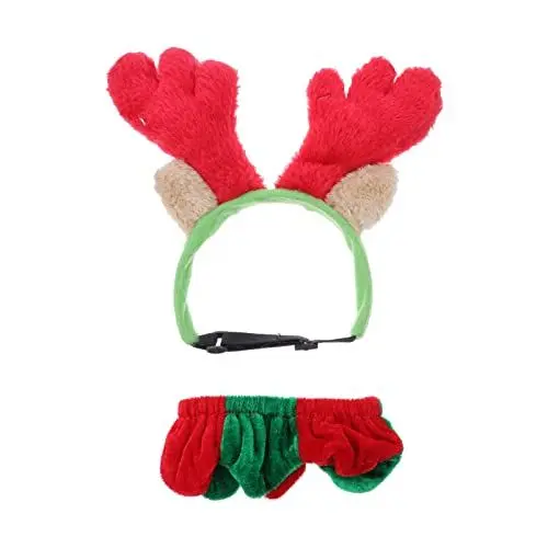 Produktbild: BESPORTBLE 2St Haustier Weihnachtsdekoration Stirnbänder Kleiner Hund weihnachtsoutfit Weihnachtliches Haustierzubehör Hirschgeweih-Haarreif für Haustiere Stirnband Katzenkopf tragen