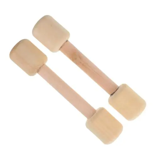 Produktbild: BESPORTBLE 2St Holzhantel für Kinder Trainingsspielzeug für Kleinkinder Hanteln Sportspielzeug hantelscheiben Hantelsatz Holzhanteln für Kleinkinder Trainingsgeräte für Kinder hölzern Beige