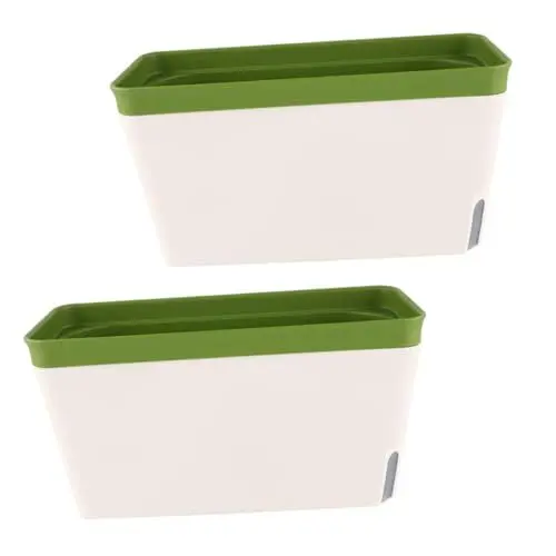 Produktbild: BESPORTBLE Wasserabsorbierende Blumentabletts – 2 Selbstbewässernde Mit Baumwollseil Dekorative Pflanztöpfe Für Zuhause
