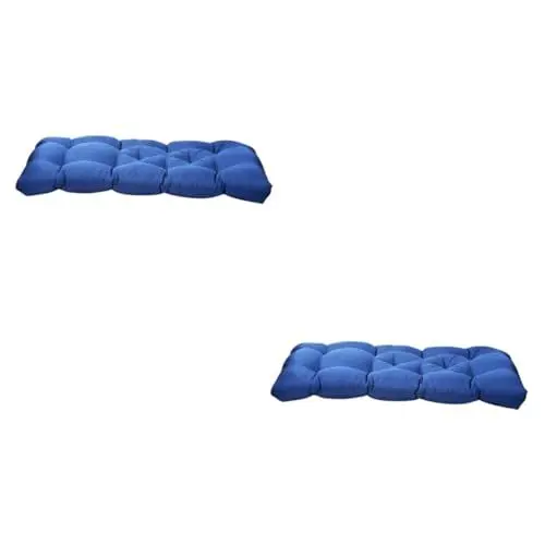Produktbild: BESPORTBLE 2St Outdoor-Kissen Gartenkissen draussen Sofabank Schaukelbank Stuhlkissen Bankkissen für Gartenmöbel Outdoor-Bankkissen Rattanstuhl Matte dekorativer Hocker Bankpolster Polyester
