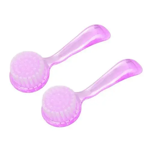 Produktbild: BESPORTBLE 2St Rundkopf-Reinigungsbürste für kleine Haustiere haustierbürste pet brush Shampoo-Schrubber hundeshampoo bürste kurze haare Badebürste mit Deckel Super Reinigungsbürste Violett