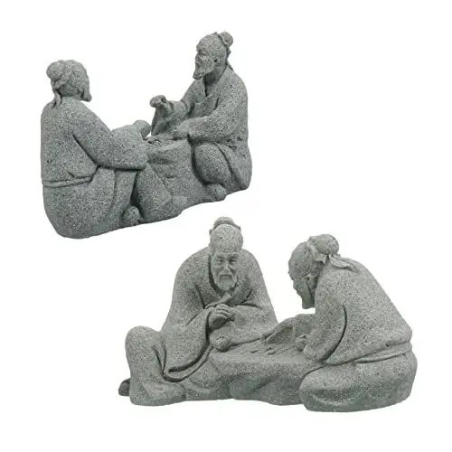 Produktbild: BESPORTBLE Elegante Simulierte Ornament Farbecht Sandstein Alte Mann Statue für Garten Dekorative Sachen