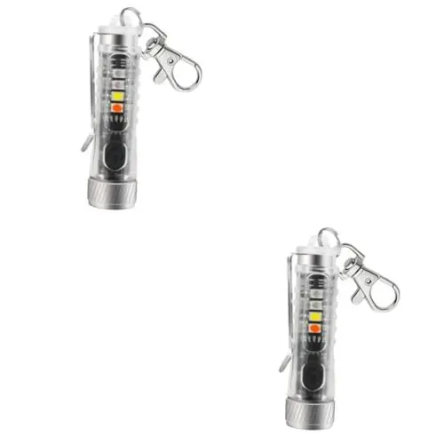 Produktbild: BESPORTBLE 2 Stücke Einstellbare Helligkeit Mini Taschenlampe Schlüsselanhänger Licht Taschenlampe Für Schlüssel Taille Gürtel Tasche