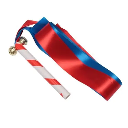 Produktbild: BESPORTBLE 2St Tanz rotes Stick rhythmische Tanzbänder Kinder tanzen Bänder Schleife wirbelt tanzband Kinder Tanzband für Kinder tanzende Gymnastikbänder rhythmische Bänder