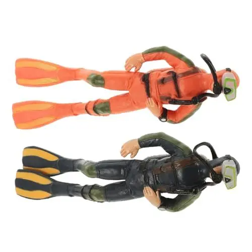 Produktbild: BESPORTBLE Aquarium Taucher Figuren 2 Pack Harz Taucher Realistische Unterwasser Simulation