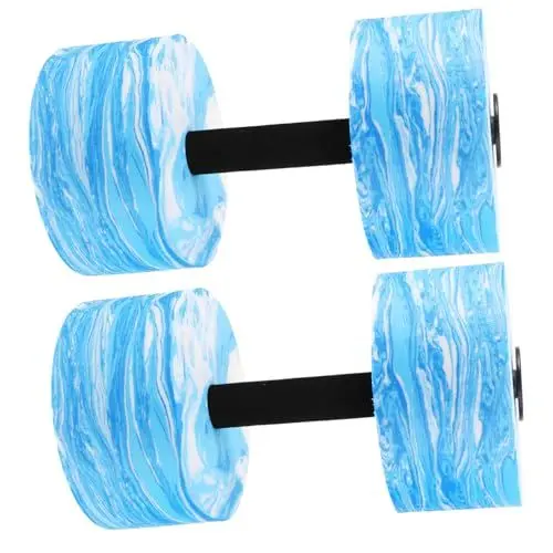 Produktbild: BESPORTBLE 2St Wasser Hanteln Wassergewicht Hanteln zum Training Wasserhantel Aqua Fitness Wassersport hantelscheiben Gewichte für Pool Schwimmbeckengewichte für Wassergymnastik Eva Blue