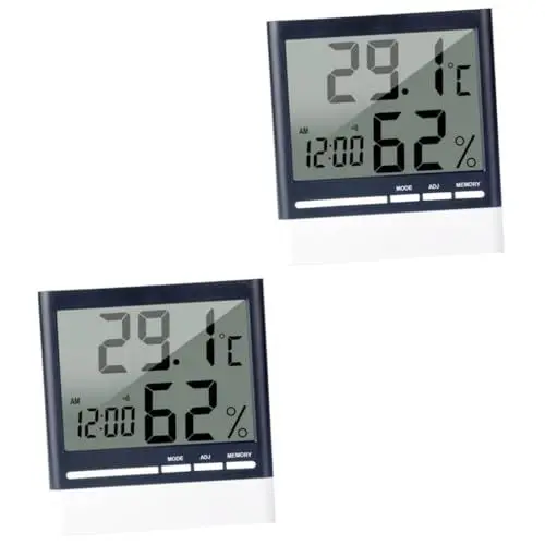 Produktbild: BESPORTBLE 2St the office büro büro beer up luftfeutigkeitsmessegerät calendar feuchtemessgeräte bierschnorchl Uhr Temperaturmesser Feuchtigkeitsmesser Multifunktion Hygrometer Thermometer