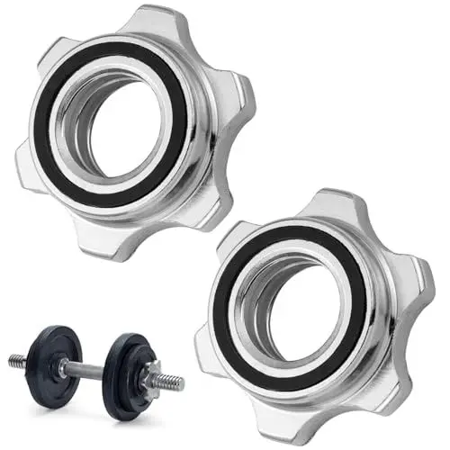 Produktbild: BESPORTBLE 2 STK. Hantel Langhantel Sechskantmutter Gusseisen Spinlock Kragen 2. 5 cm Gewinde Hantelklemme Langhantel Kragen Schraube für Gewichtheben Fitnessgeräte Zubehör
