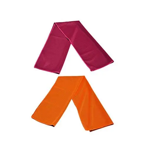 Produktbild: BESPORTBLE 2stücke Mikrofaser Sporthandtuch Schnelltrocknend Kühlend Für Fitness Yoga Laufen Camping Gym Orange Und Atmungsaktiv Für Outdoor-aktivitäten