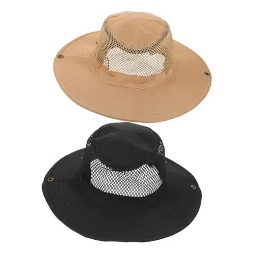 Produktbild: BESPORTBLE 2 STK Sonnenhut Camo-Hut Für Männer Frauen Angelmütze Sonnenhüte Für Damen Angeln Bucket Hats Frauen Leere Baseballmütze Frauen Anti-Hut Reiten Seilkappe Polyester Baumwolle Reisen