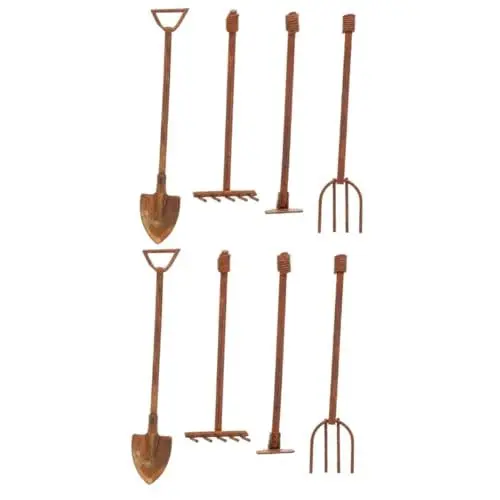 Produktbild: BESPORTBLE 2 Sätze Beunruhigte Mini-Tools Kinderspielzeug Spielzeug für Kinder Laubrechen Gartengeräte für Kinder Schaufelschaufel Spielzeuge Mini-Hauszubehör Mini-Hausgartengeräte Miniatur
