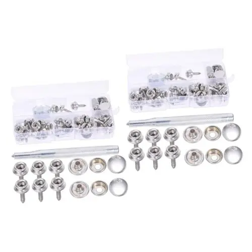 Produktbild: BESPORTBLE 2 Sätze Canvas-Snap-Kit Druckknöpfe für Boote Druckknopfsatz Auto-Werkzeuge segeln zubehör segelzubehör selbstgemachter Druckknopf Leinwanddruck selber Machen Edelstahl 304 Silver