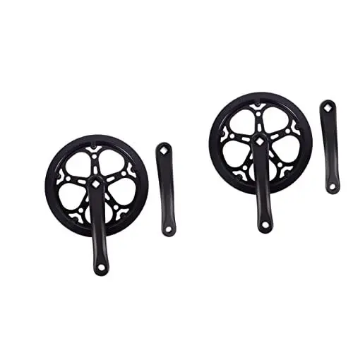 Produktbild: BESPORTBLE 2 Sätze Fahrrad Kurbelgarnitur Zubehör Für Rennräder Single-Ring-Fahrrad 170 Mm Kurbelgarnitur Hohle Singlespeed-kurbelgarnitur Fahrradkurbeln Einzel Aluminiumlegierung Einstellen