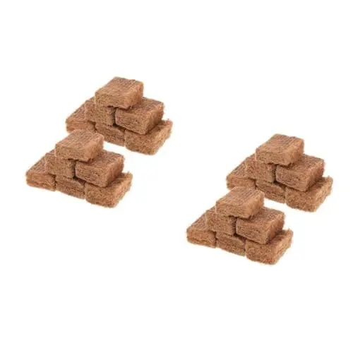 Produktbild: BESPORTBLE 2 Sätze Grillfeueranzünder Kohleanzünder Grillkohle Anzünder BBQ-anzünder Feueranzünderquadrate Für Lagerfeuer Anzündblöcke Für Holzkohlefeuer Kiefernholz Brown 10 Stück * 2