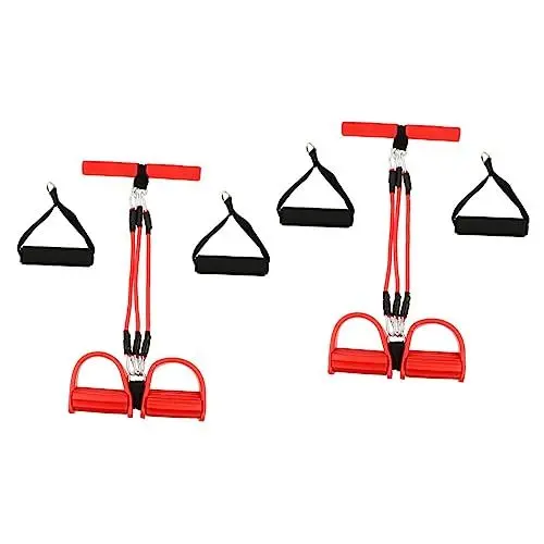 Produktbild: BESPORTBLE 2 Sätze Pedalspanner Pedal-widerstandsband Yoga-seilpedal Pedalabzieherband Elastische Sit-up-ausrüstung Seil Aufrichten Pedal-Expander Trainingsband Verlängerung Sport Fitness TPR