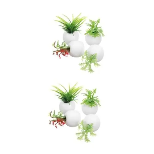 Produktbild: BESPORTBLE 2 Sätze Simulation Einer Saftigen Topfpflanze Miniatur-puppenhaus DIY-puppenhaus-bausatz Miniatur-fee-gartenmöbel Mini Künstliche Pflanze Mini-Fake-Pflanze Abs 4 Stück * 2