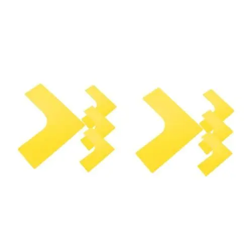 Produktbild: BESPORTBLE 2 Sätze Stadionschildmatte Trainingsmaterial Bodenmarkierungen Punktmarkierungen Ausrüstung Für Tennisplätze Markierungsblock Sportbedarf Yellow Pp 4 Stück * 2