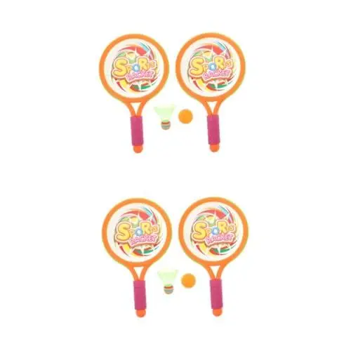 Produktbild: BESPORTBLE 2 Sätze Tennisschläger Für Outdoor-Spiele Für Badmintonnetz Im Freien Badmintonschläger Wasserbälle Kinderspiele Tennisschläger Kinderspielzeug PVC Orange