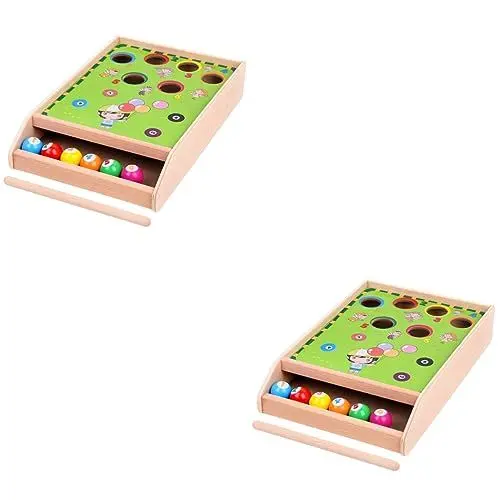 Produktbild: BESPORTBLE 2 Sätze Tischtennis Katzen-billardtischspielzeug Mini-Pool-tischplatte Kleiner Billardtisch Mini-billardtisch Mini-Billard Für Katzen Tischpool Kind Spielstand Hölzern Schreibtisch