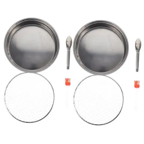 Produktbild: BESPORTBLE 2 Sätze Tragbarer Holzkohlegrill Tragbarer BBQ-Grill camping grillkocher Mini-Grill draussen einweggrills einweggriller Outdoor-Grillständer tragbarer Campinggrill Rostfreier Stahl