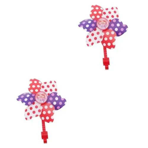 Produktbild: BESPORTBLE 2 Sets Kinder Kinderwagen Zubehör Windmühle Spielzeug Einzigartige Windrad Dekor Fahrrad Lenker Windrad Whirligig Windmühle Spielzeug Windräder Spielzeug Kinder Windmühle Bunter