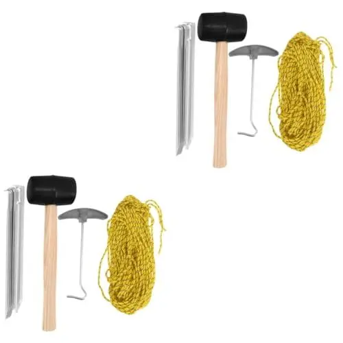 Produktbild: BESPORTBLE 2 Sets Zelt Werkzeuge Bodennägel Zeltstangenpfähle Camp Zubehör Zeltzubehör Erdspieße Für Dekorationen Tragbare Zeltheringe Bodenzelt Nagelpfähle Campingpfähle