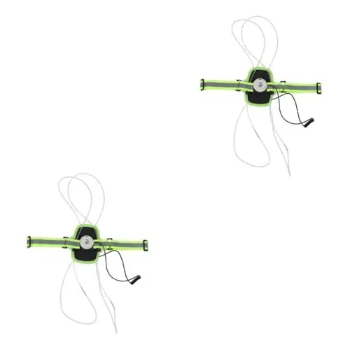 Produktbild: BESPORTBLE 2 Stück Bauchmuskeln Reflektierende Kleidung Verstellbare Reflektierende Armbinde Reflektierende Weste Polyester Laufweste