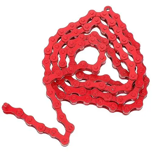 Produktbild: BESPORTBLE 2 Stück Fahrradkette Robustes Fahrrad Rennrad Fahrradkette Kette Fahrräder Kette 7 Gang Kette Singlespeed Fahrradkette Fahrradketten Mountainbike Kette Rennradkette Stahl Rot