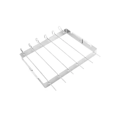 Produktbild: BESPORTBLE 2 Stück Grill Für Camping Fleischspieße Tragbarer Grillständer Gestell Und Spieße Holzkohlegrill Tragbarer Grill Kabob Rack Haushaltsgrill Außengrill Silber