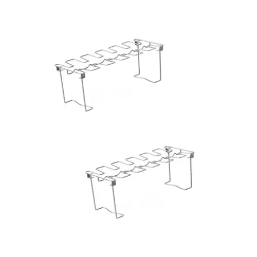 Produktbild: BESPORTBLE 2 Stück Grill Tragbarer Grill Campinggrill Grill Hähnchenaufhänger Grill Hähnchenkorb Außengrill Grill Für Grills Grill Für Camping Grillgestell Silber