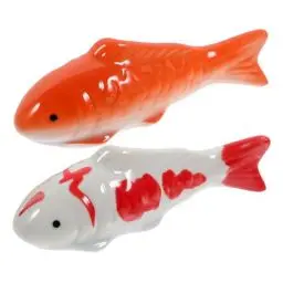 Produktbild: BESPORTBLE 2 Stück Schwimmende Fische Deko - Keramikfische Für Teich, Aquarium Und Garten - Handgefertigte Fischfiguren Für Miniteich Und Schwimmdeko - Geschenkidee Für Familie Und Freunde