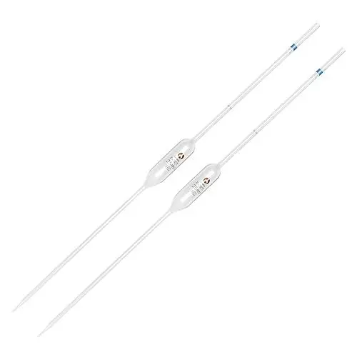 Produktbild: BESPORTBLE 2 Stück Volumetrische Pipette 25ml Aus Borosilikatglas – Präzise Messpipetten Für Laboranwendungen - Ideal Für Schulen Und Experimente