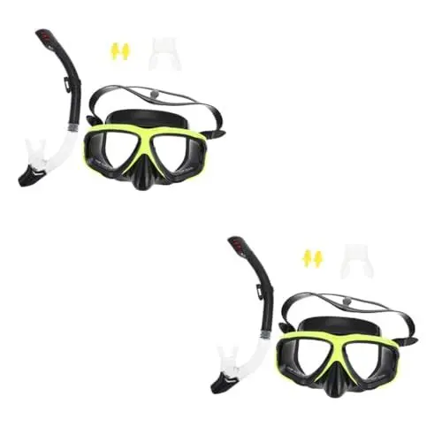 Produktbild: BESPORTBLE 2st Gläser Masken Anzug Mit Großem Rahmen Schnorchelmaske Für Erwachsene Tauchermaske Tauchmaske Aus Glas Anzug Aus Glas Brillenset Großer Rahmen Anti Nebel Taucherbrille