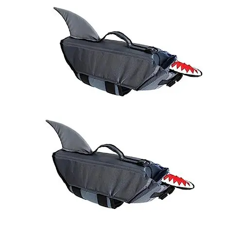 Produktbild: BESPORTBLE 2st Haustier-Badeanzug Haustier Hund Schwimmweste Requisiten Zum Schwimmen Für Hunde Schwimmweste Für Hunde Schwimmbekleidung Für Hunde Hundebekleidung Wasserdichtes Nylon Grey