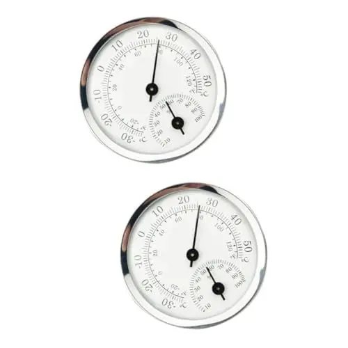 Produktbild: BESPORTBLE 2st Heimhygrometer Hygrometer Raumluftfeuchtigkeit Feuchtigkeitsmesser Säuglingsthermometer Kühlschrankthermometer Thermostate Für Zu Hause Wetter Außen Temperatur Barometer Mini