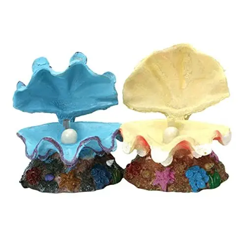 Produktbild: BESPORTBLE Aquarium Bubbler Dekorationen Scallop Harz Ornamente Lebensechte Unterwasser Handwerk für Aquarium