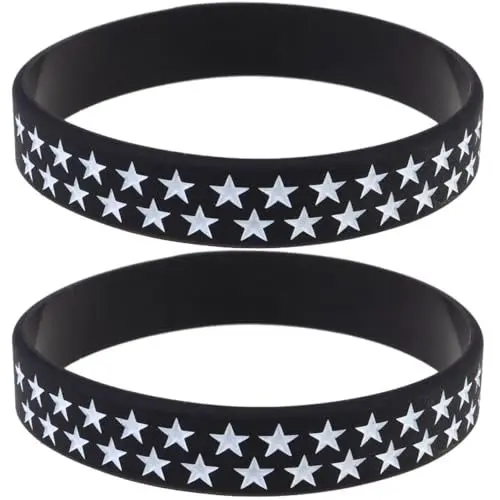 Produktbild: BESPORTBLE 2st Jubelarmband Für Die Präsidentschaftswahl Usa Flagge Amerikanische Flagge Armbänder Armband Der Amerikanischen Flagge Amerika-flagge Armbänder Aus Gummi Silikon Banner Kleidung