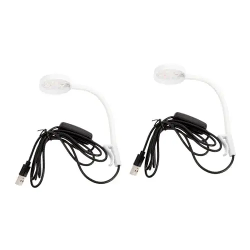 Produktbild: BESPORTBLE 2st Kleines Aquarium Licht Wiederverwendbare Aquariumbeleuchtung Aquarienlicht Für Pflanzen Praktisches Aquarienlicht Professionelle Aquarienlampe Aquariumlicht Für Weiß Plastik
