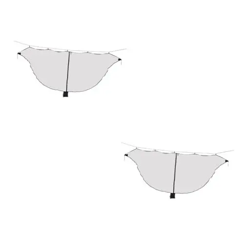Produktbild: BESPORTBLE 2st Moskitonetz Für Hängematte Leichtes Campingnetz Helmlicht Hängemattennetz Postschutz Abnehmbare Hängematten Camping-hängematten Camping Moskitonetz Black